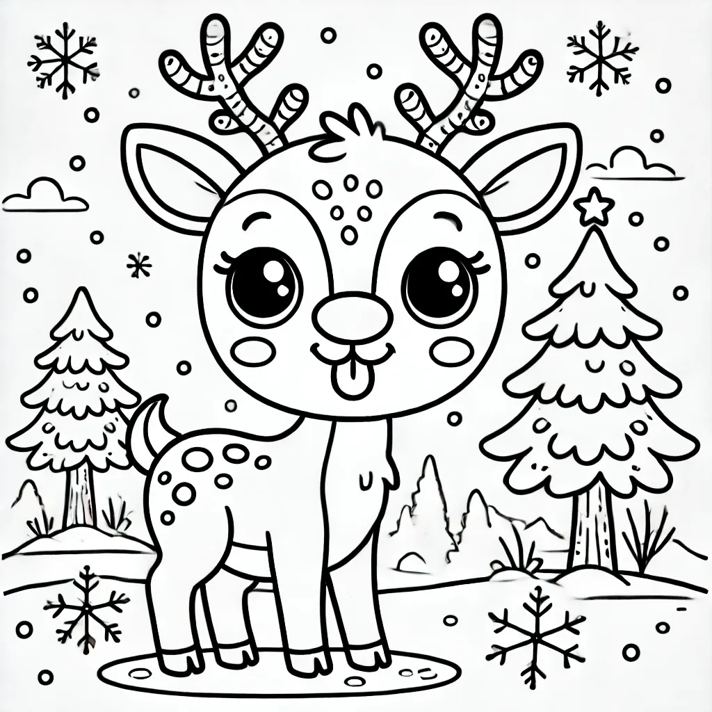 Rentier Ausmalbilder