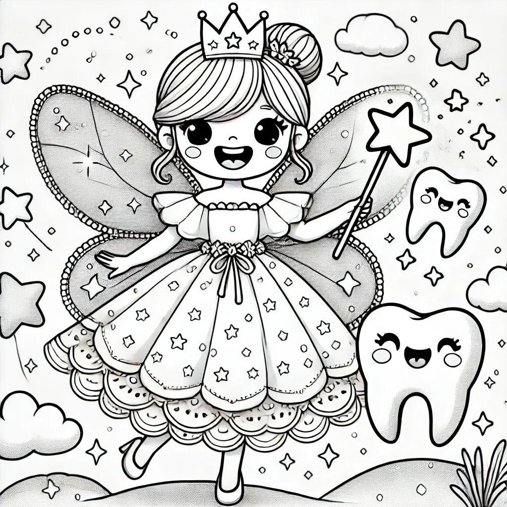 Das Zahnfee Ausmalbild