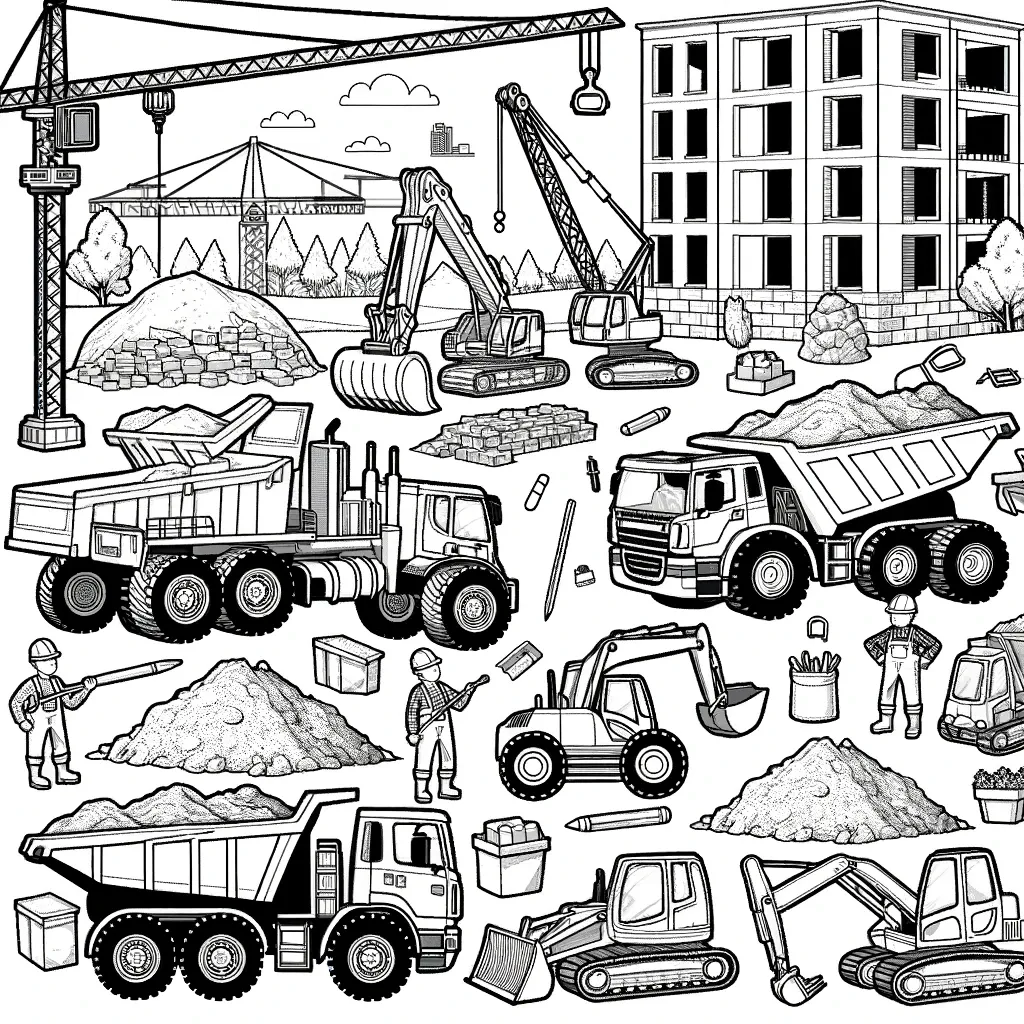 Ausmalbilder Baustelle