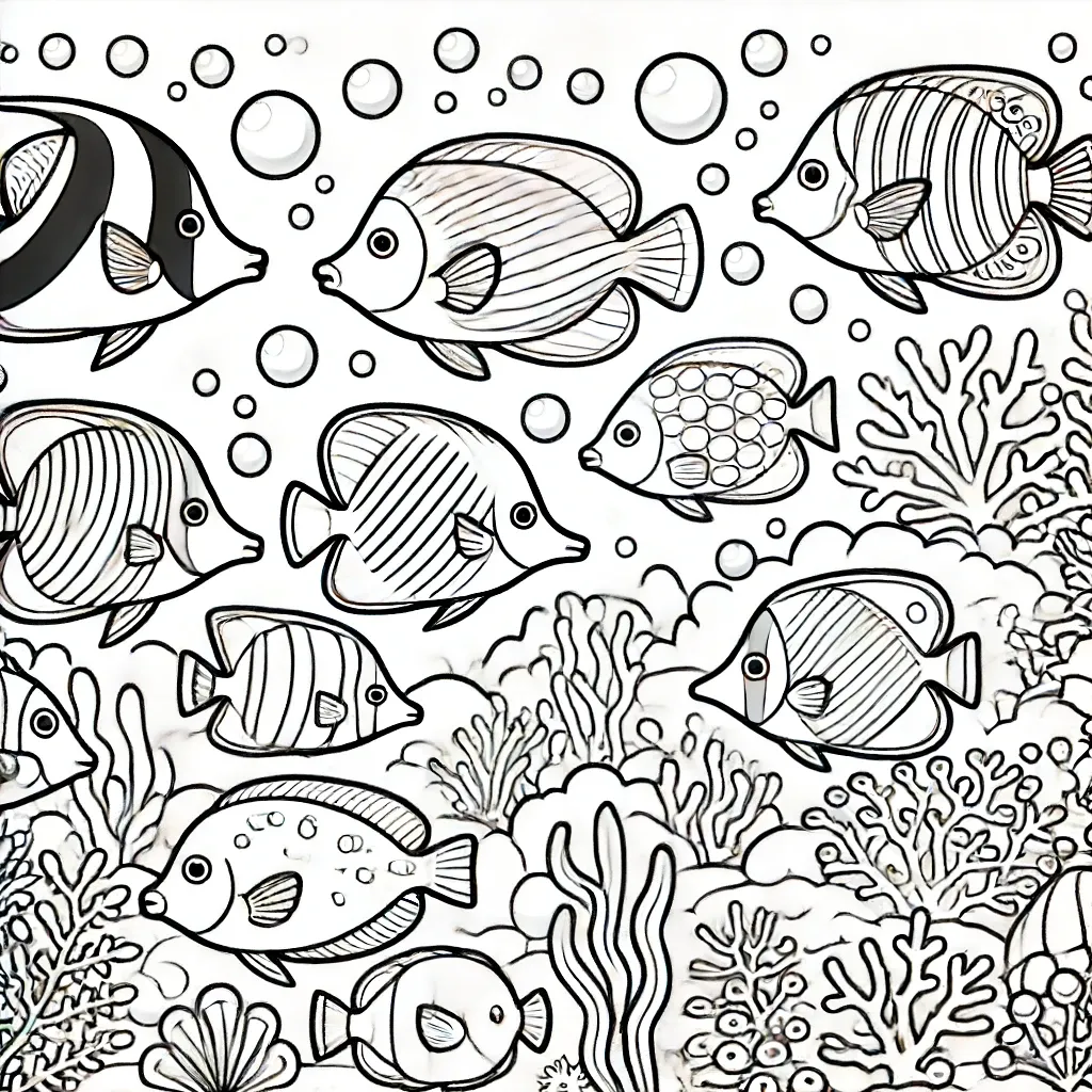 Ausmalbilder Fische