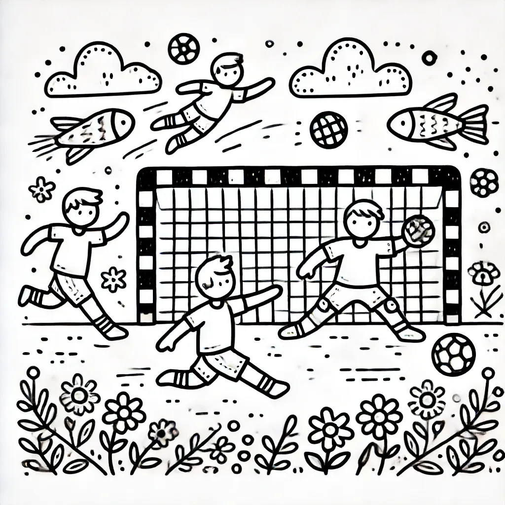 Ausmalbilder Handball