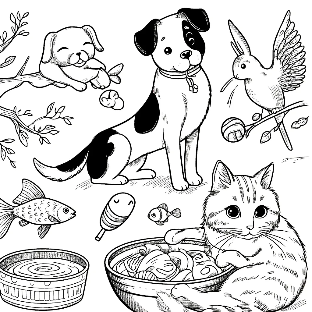 Ausmalbilder Haustiere