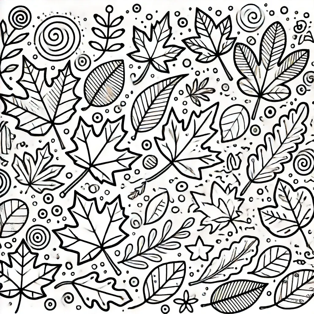 Ausmalbilder Herbstblätter