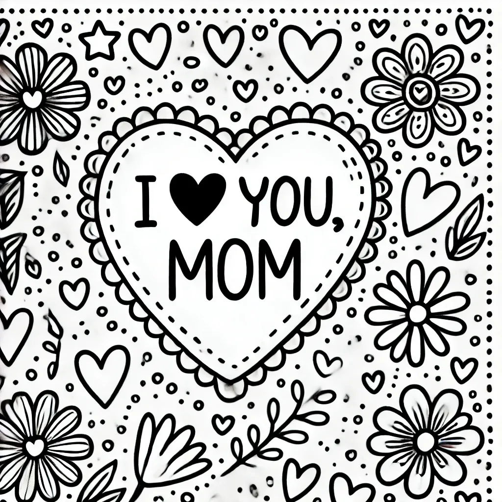 Mama Ausmalbilder zum Muttertag