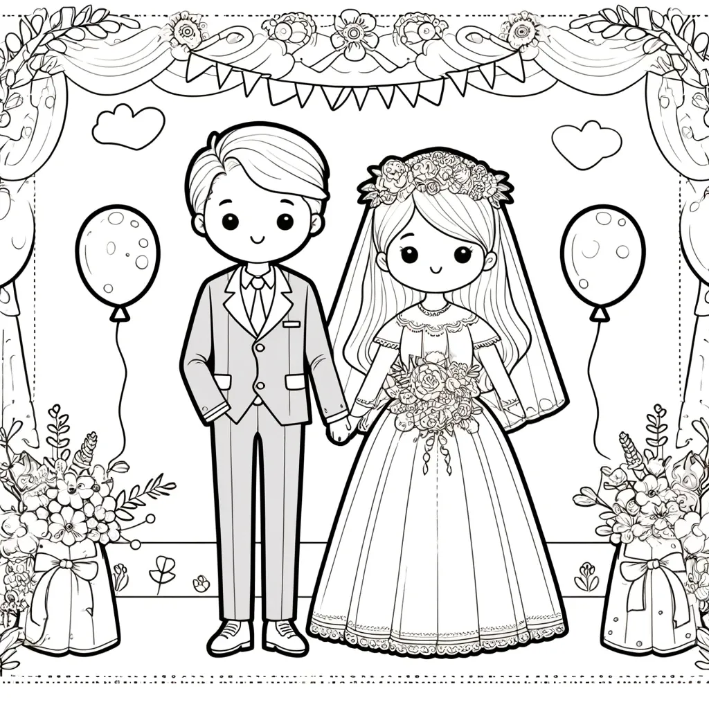 Ausmalbilder Hochzeit