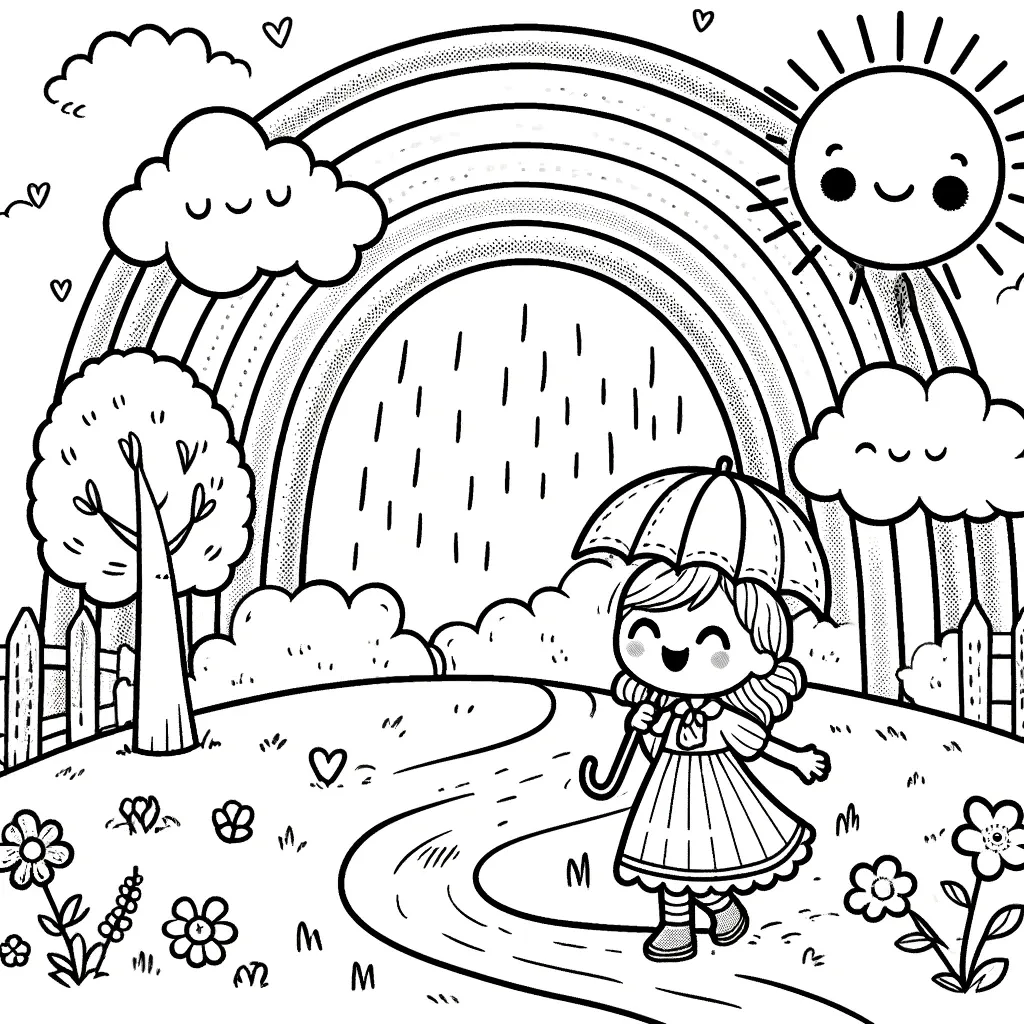 Ausmalbilder Regenbogen