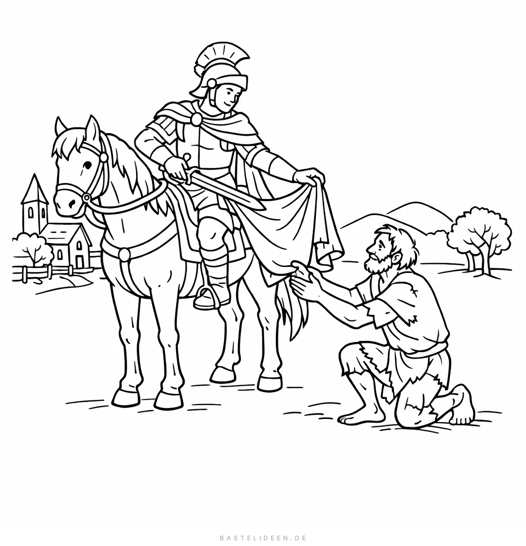 Ausmalbilder Sankt Martin