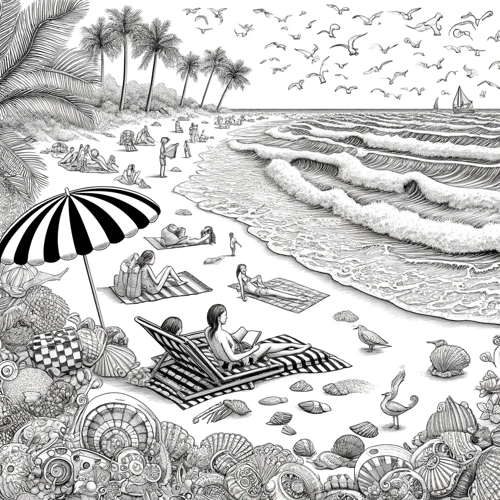 Ausmalbilder Sommer Erwachsene