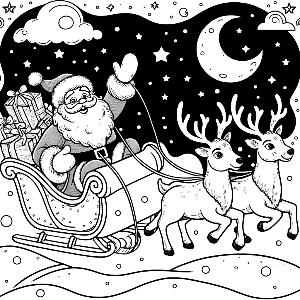 Ausmalbilder Weihnachtsmann