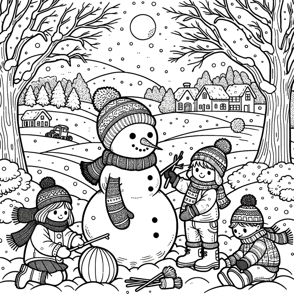 Ausmalbilder Winter