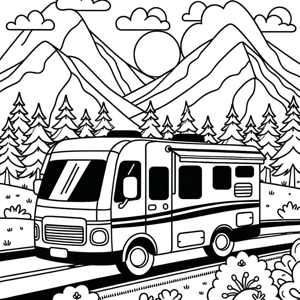Ausmalbilder Wohnmobil