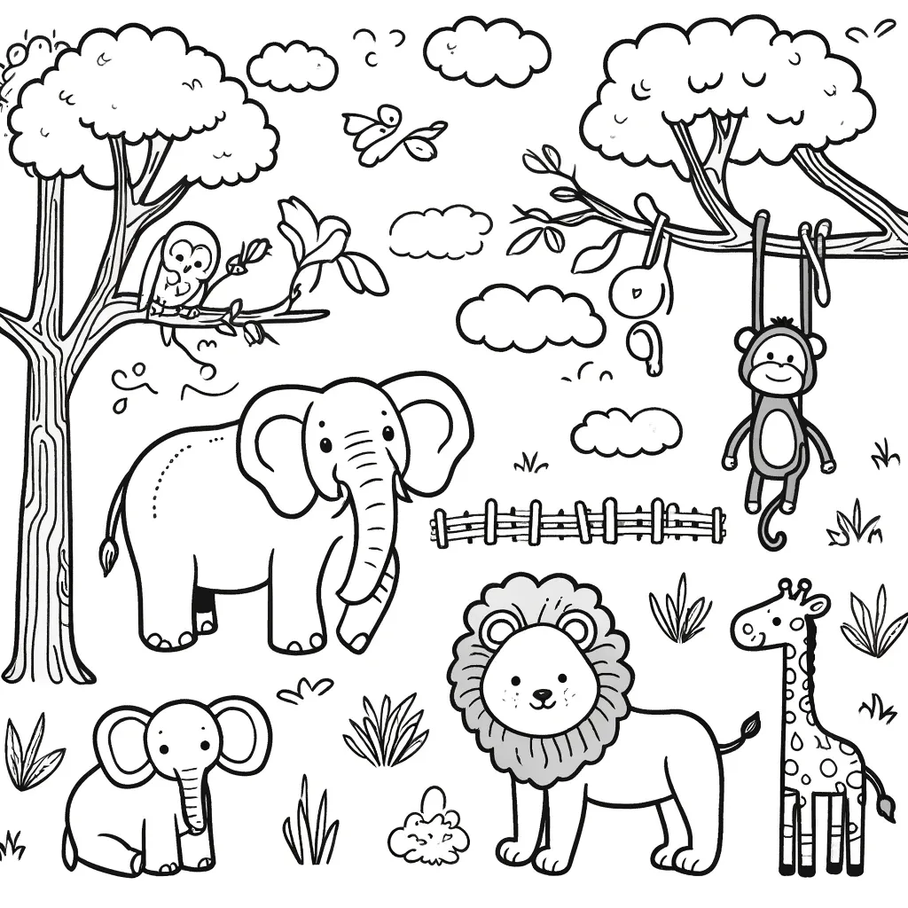 Ausmalbilder Zoo