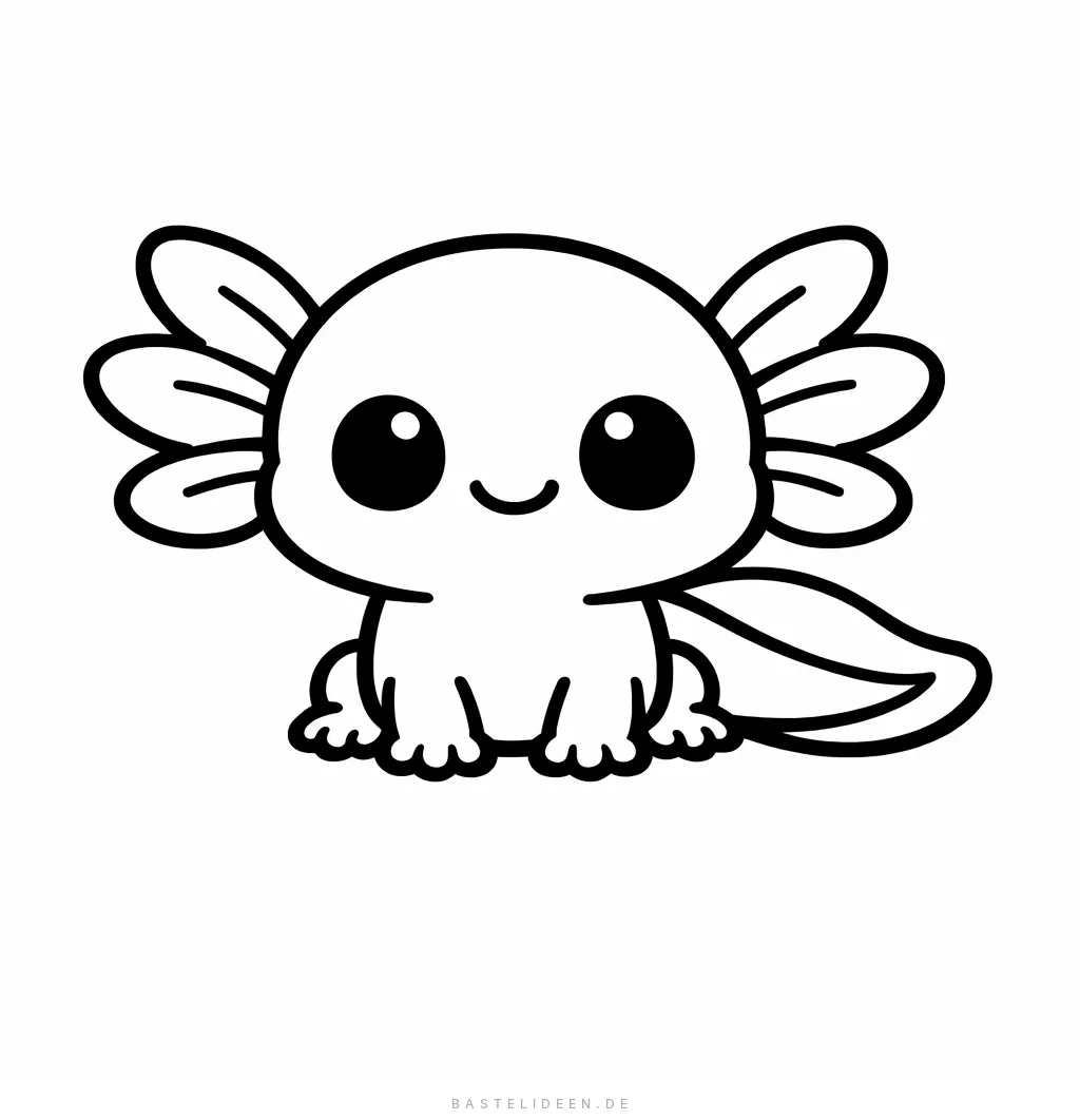 Entzückendes Baby-Axolotl mit großen Augen