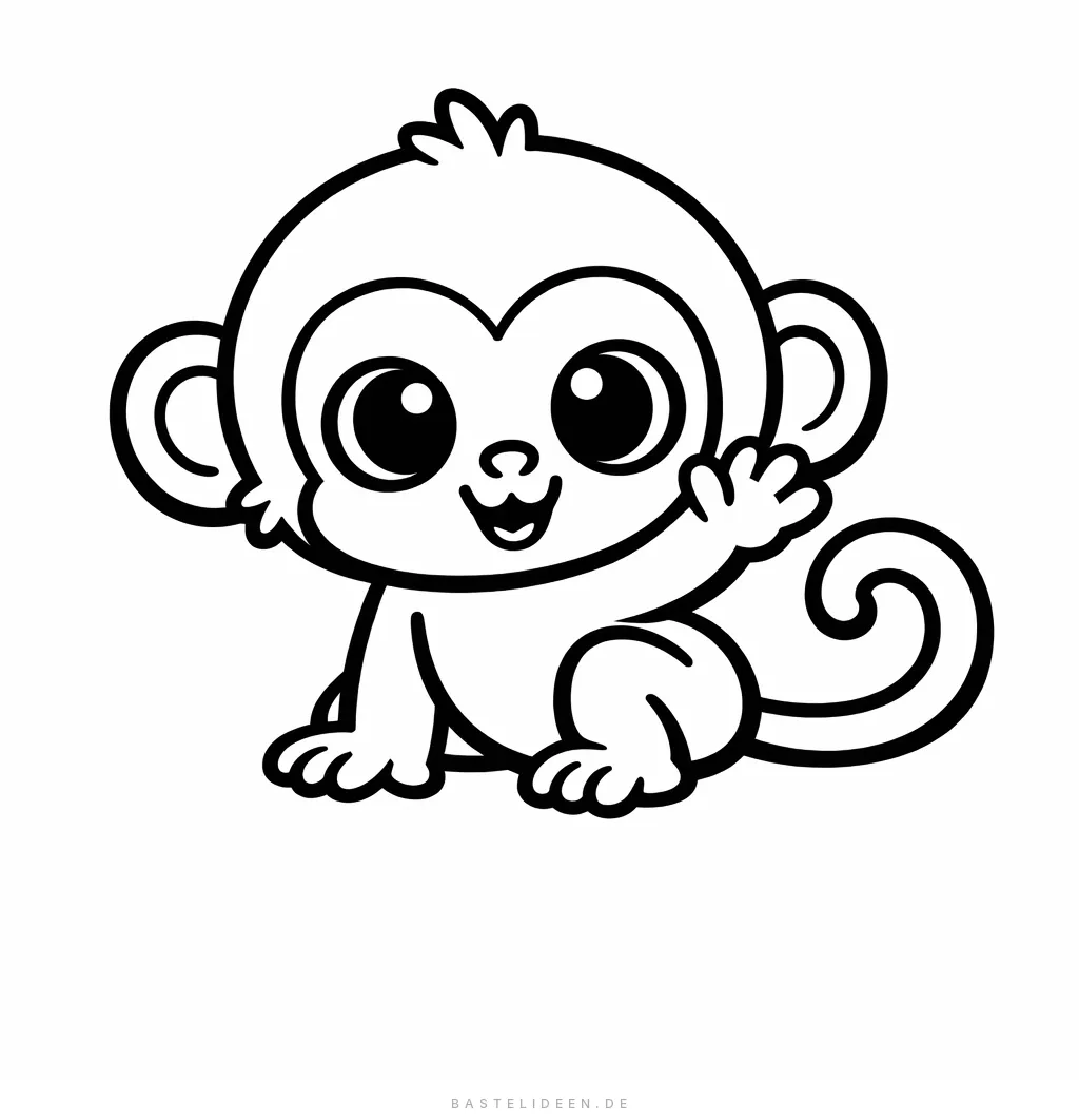 Süßes Affenbaby mit großen Augen
