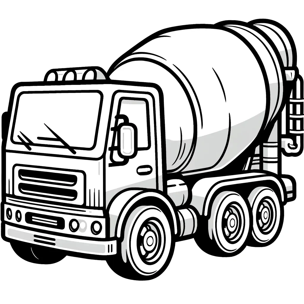 Baustellenfahrzeuge Ausmalbilder