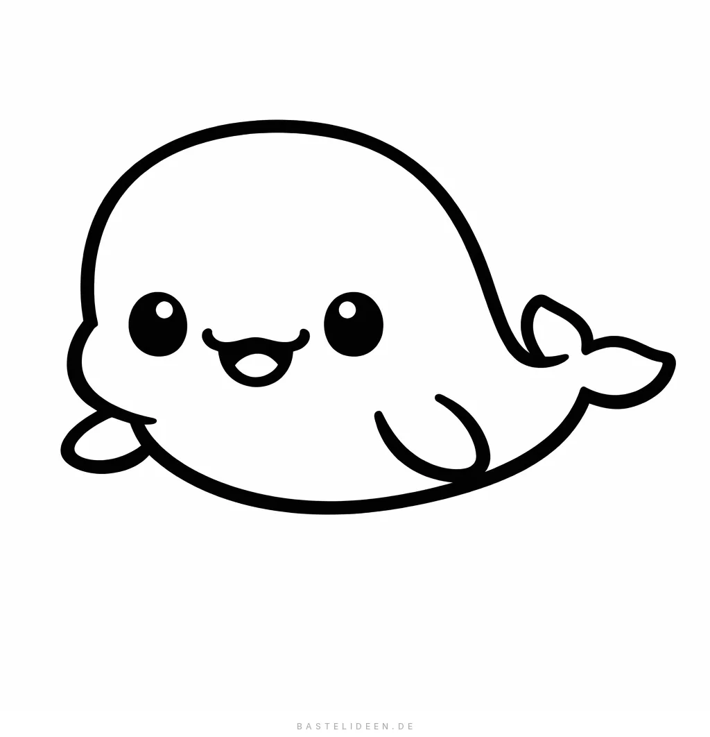 Freundlicher lächelnder Beluga Weißwal