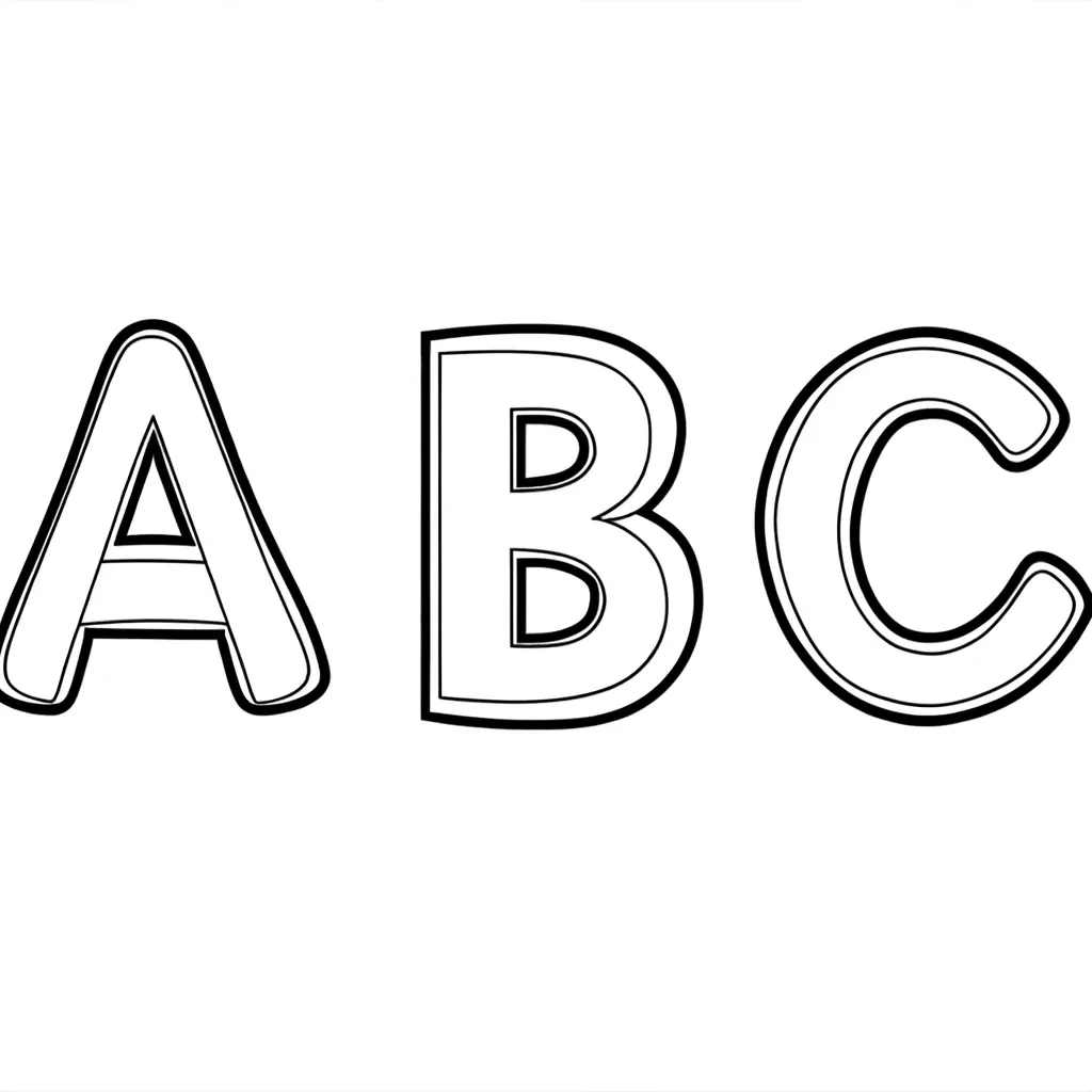 Buchstaben A B C zum Ausmalen