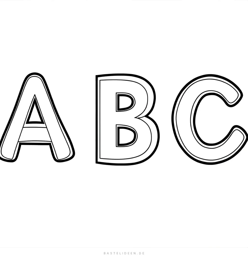 Buchstaben A B C zum Ausmalen