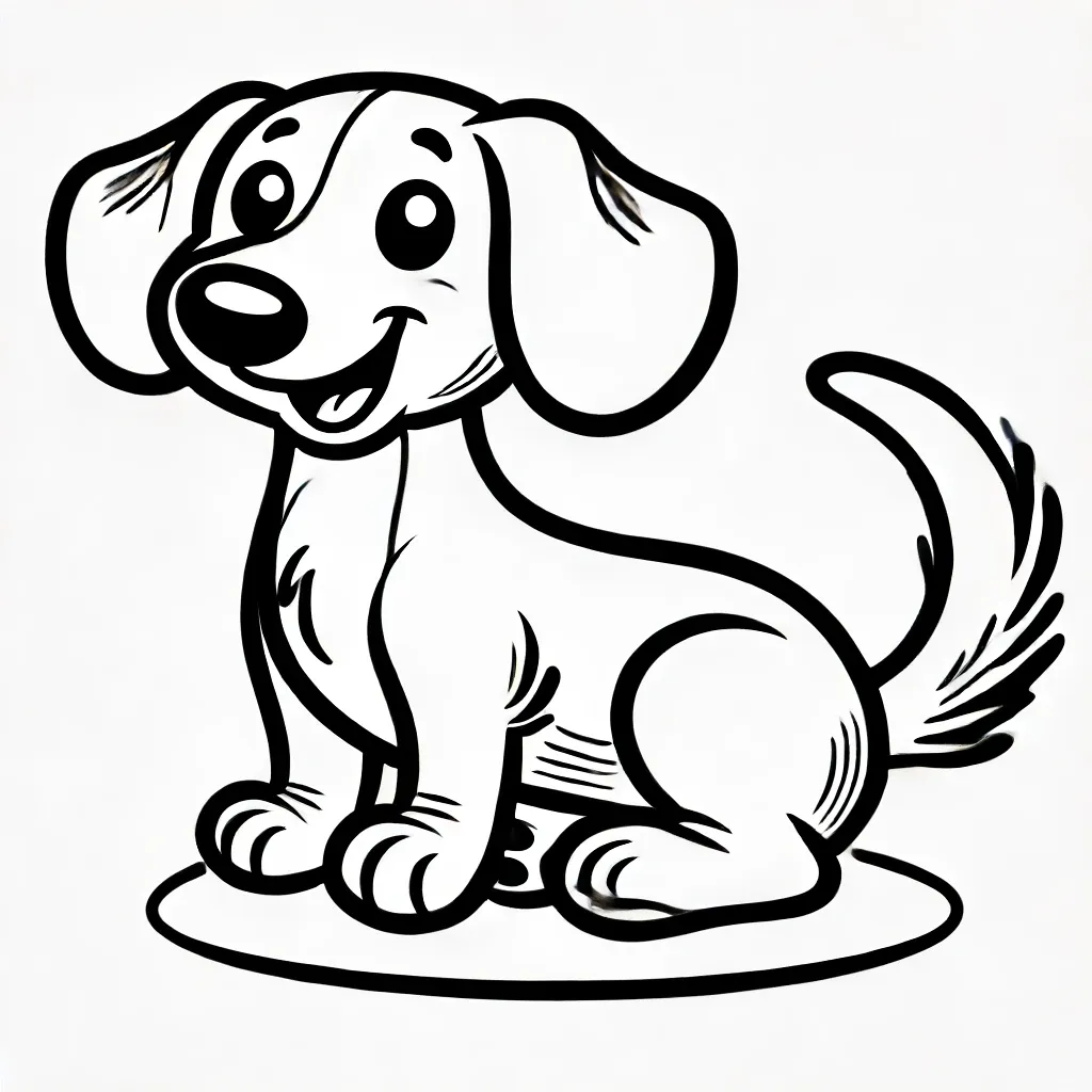 Niedlicher sitzender Dackel mit freundlichem Ausdruck