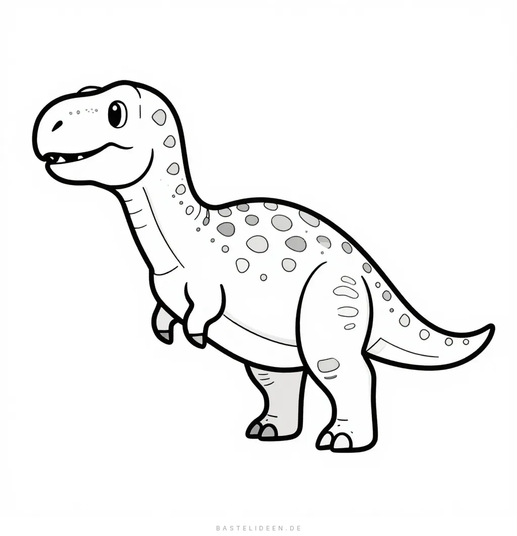 Niedlicher Cartoon-Dinosaurier mit Flecken