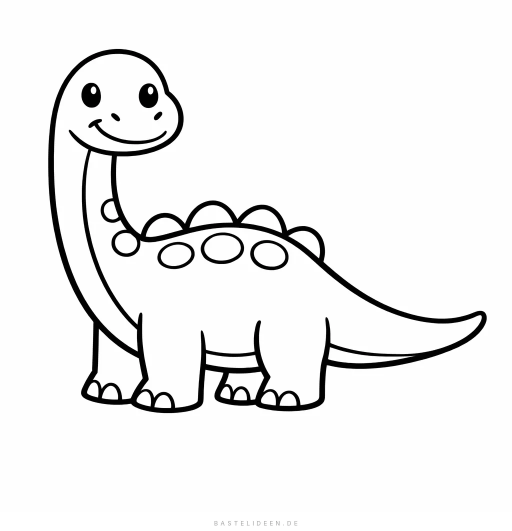 Süßer Diplodocus mit langem Hals