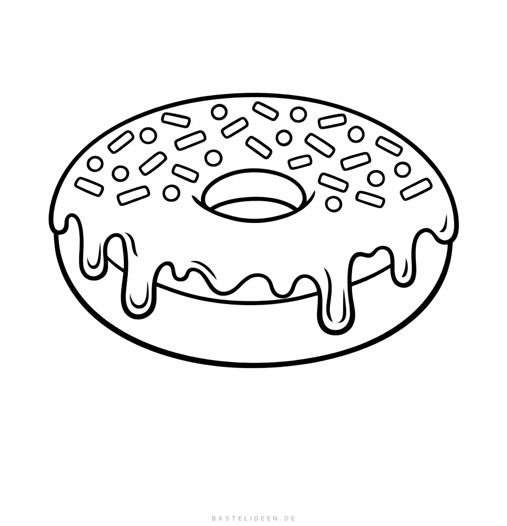 Großer Donut mit tropfender Glasur und Streuseln