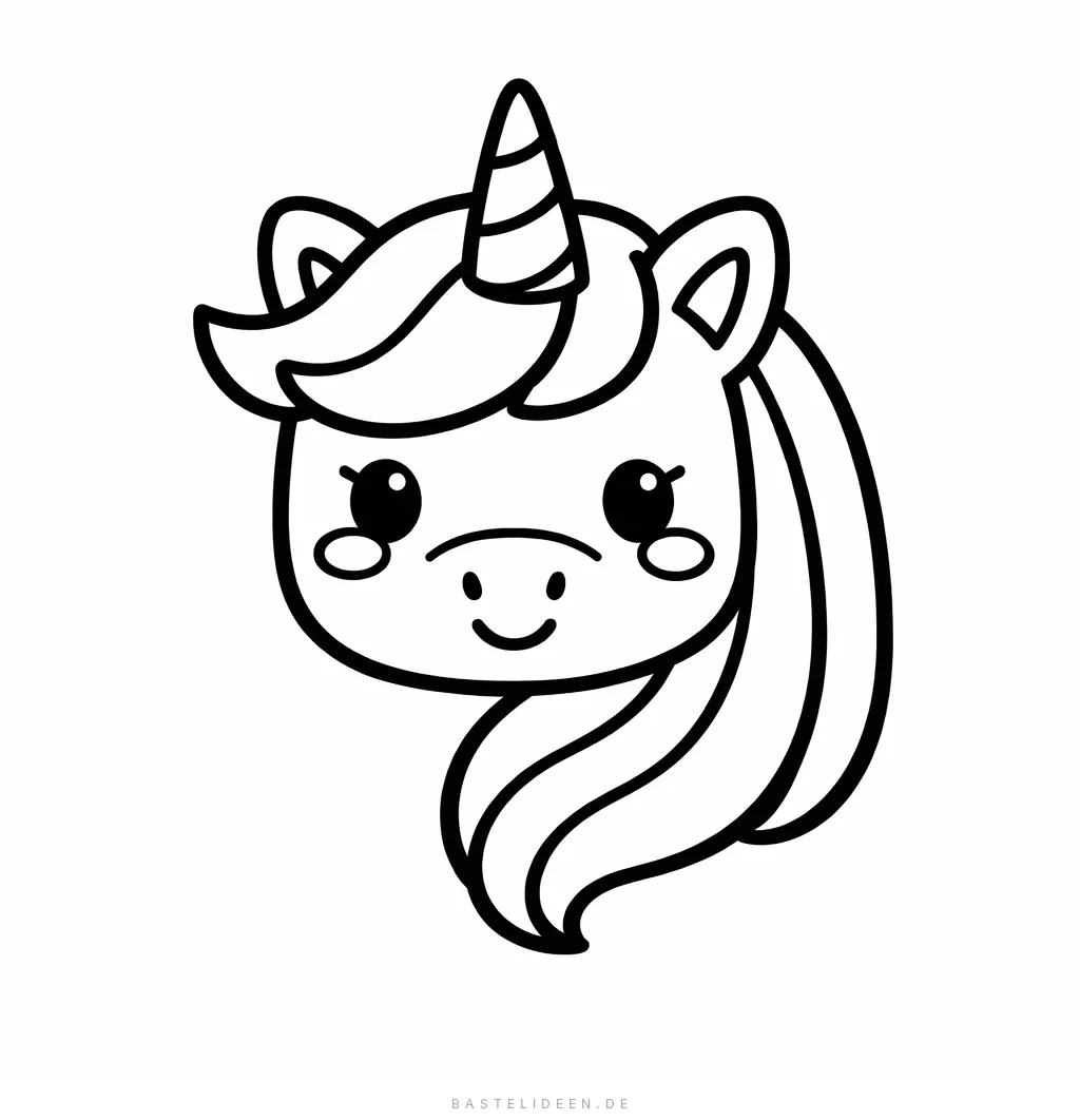 Großer Einhornkopf mit wallender Mähne