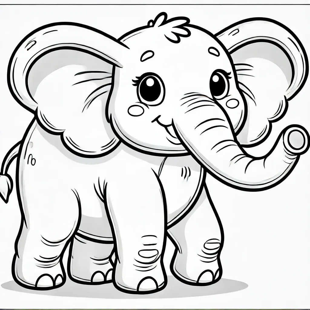 Freundlicher Elefant mit großen Augen