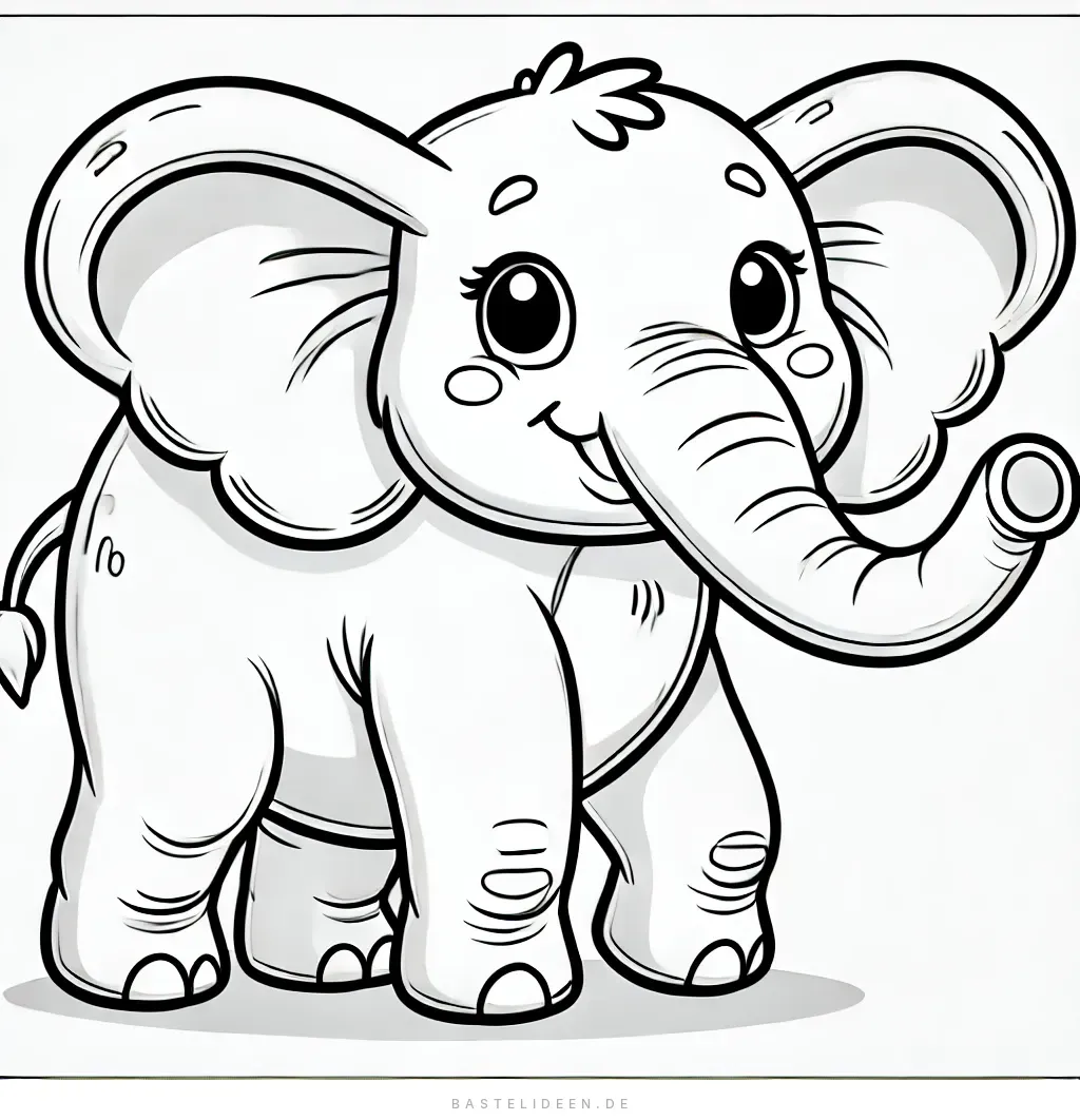 Freundlicher Elefant mit großen Augen