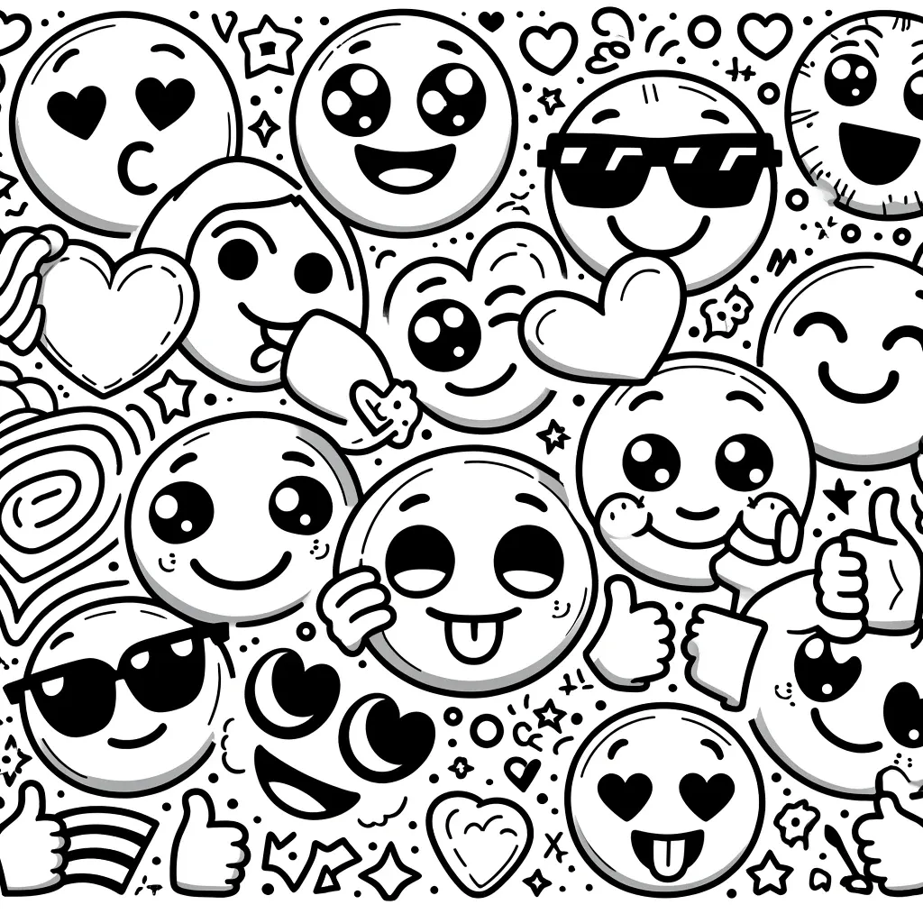 Emoji Ausmalbilder