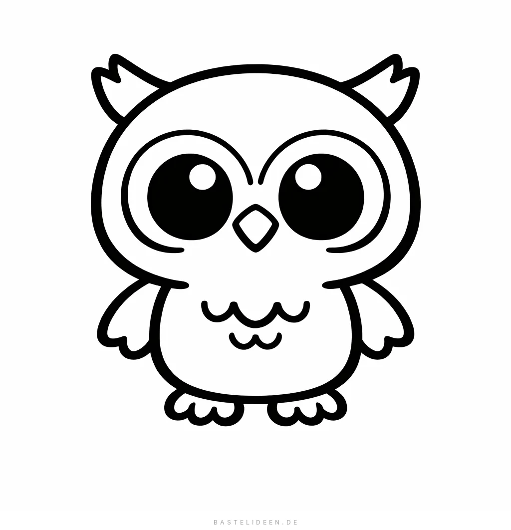 Süßes Eulenbaby mit großen runden Augen