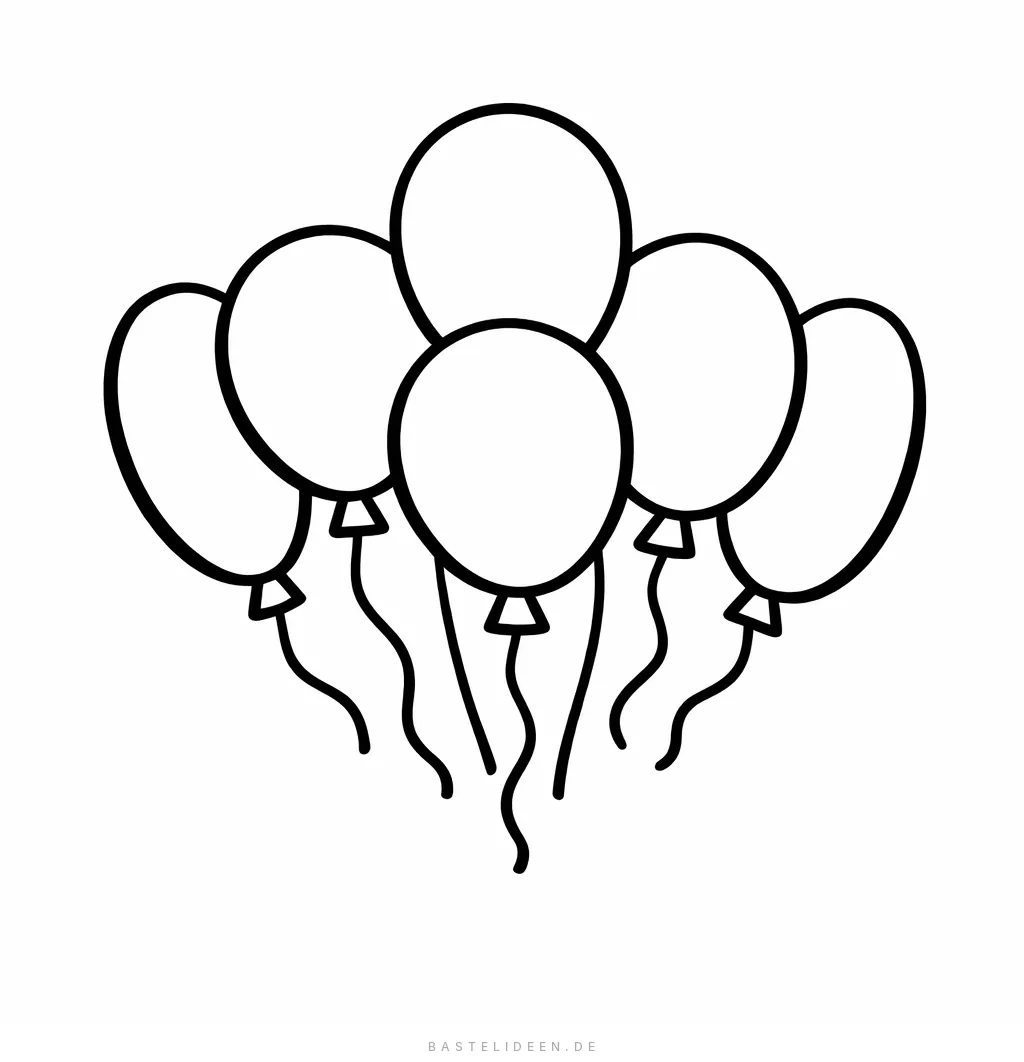 Bunte Partyluftballons schweben fröhlich