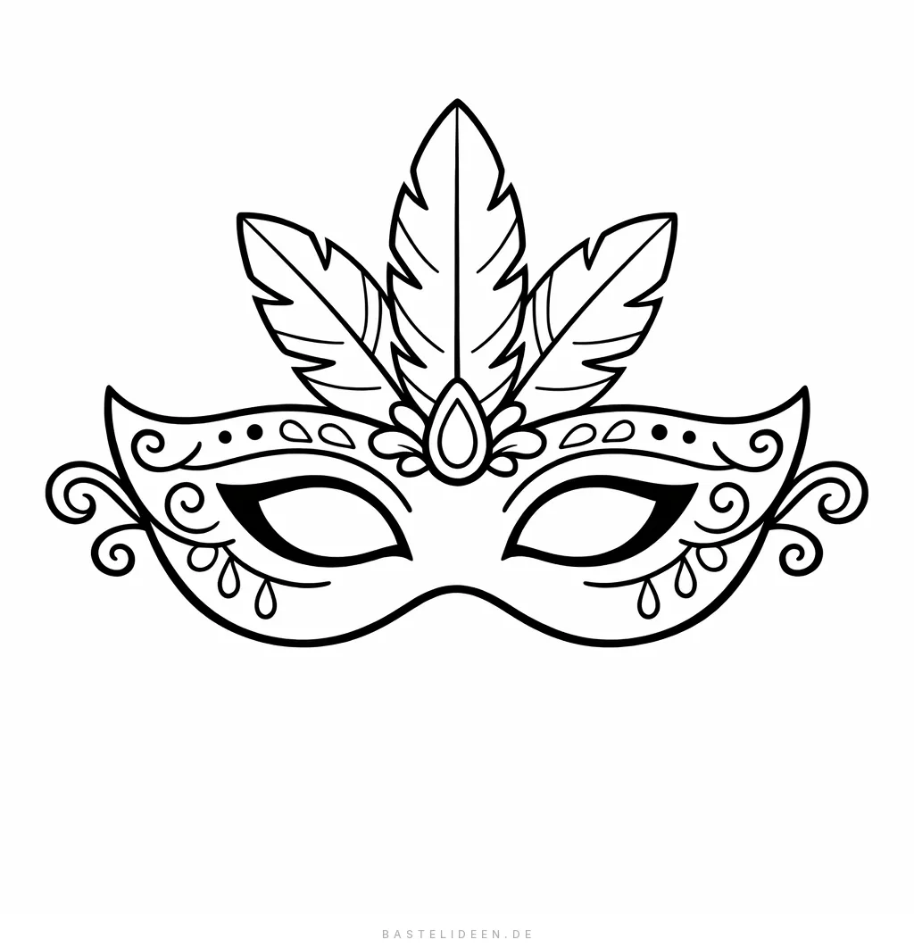 Einfache Karnevalsmaske mit dekorativen Elementen