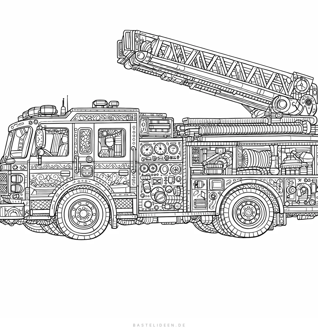 Feuerwehrauto mit vielen mechanischen Details