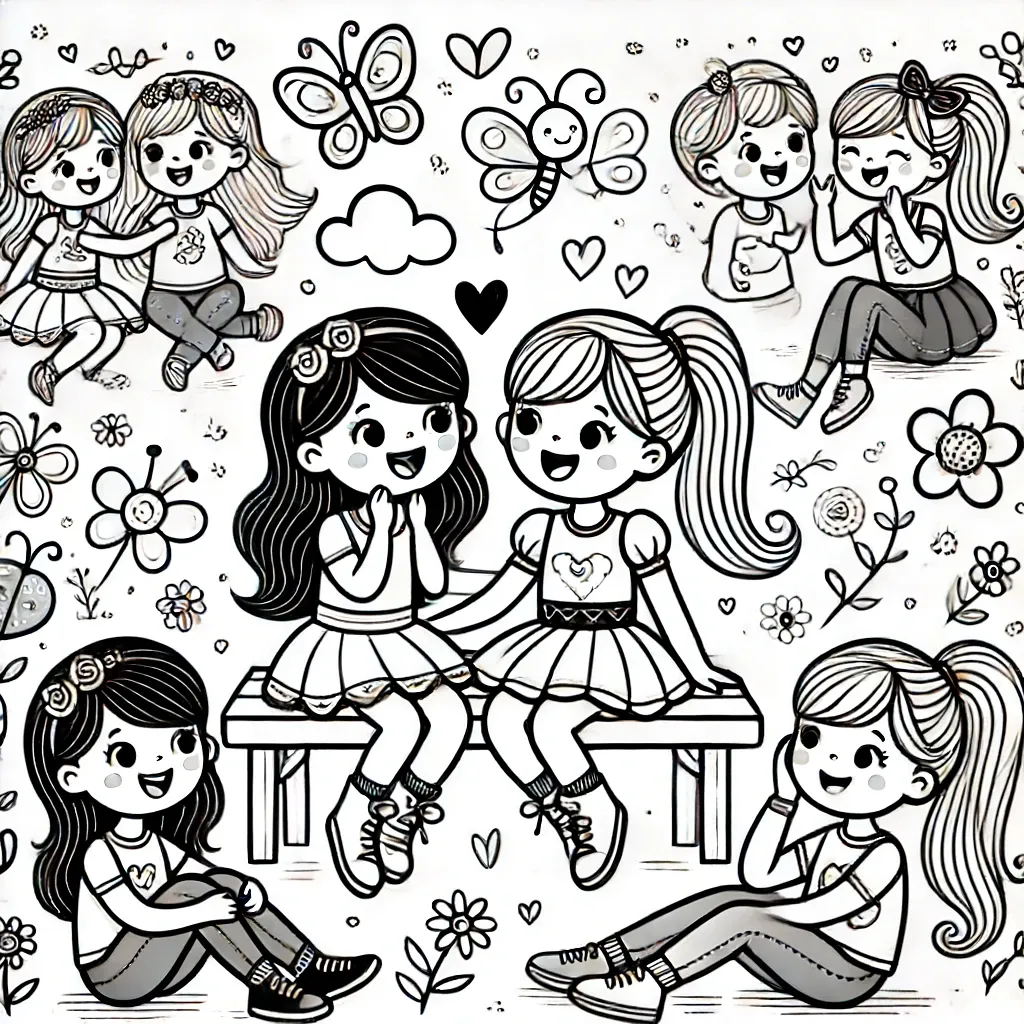 Freundinnen bei gemeinsamen Aktivitäten