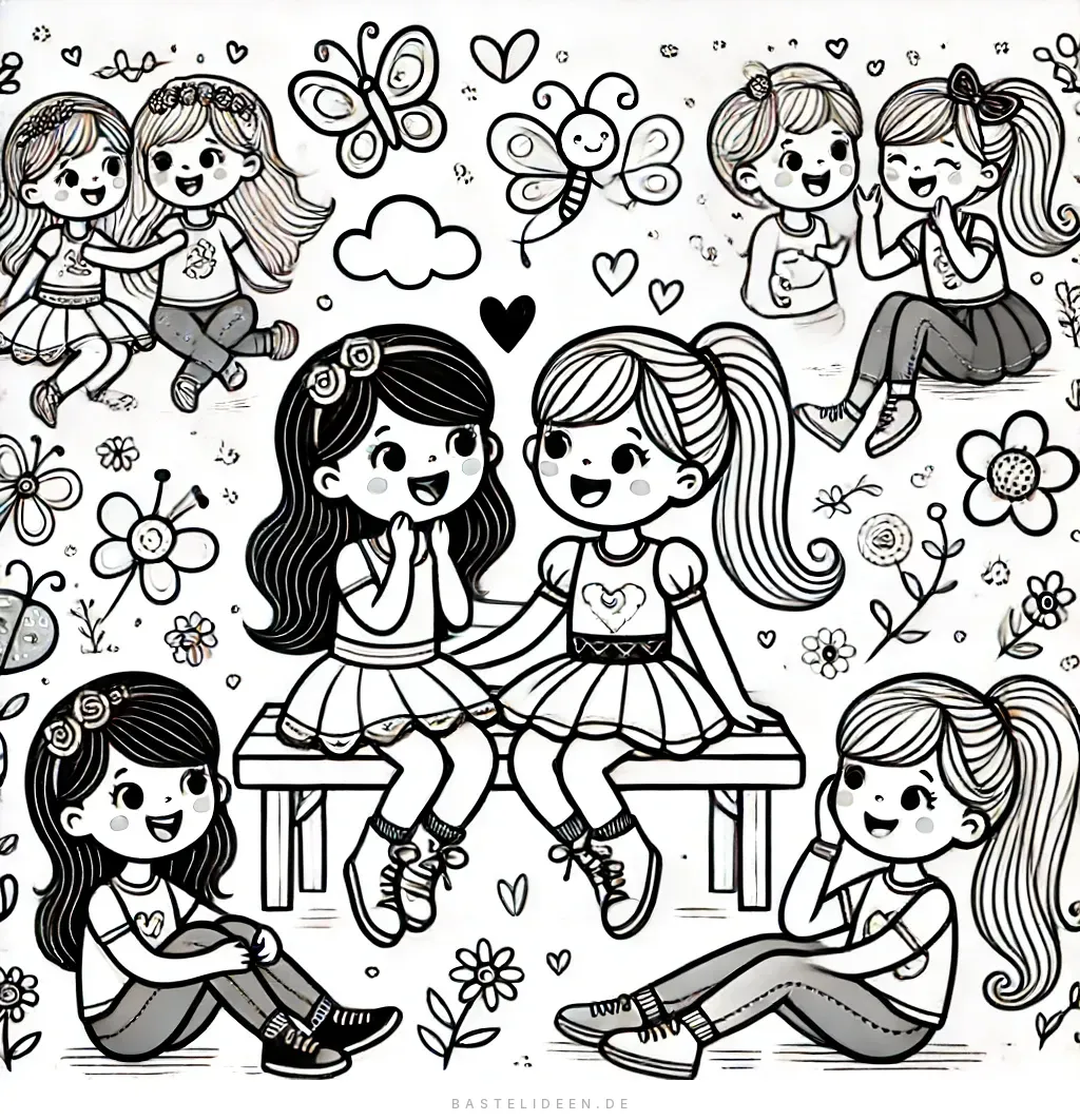 Freundinnen bei gemeinsamen Aktivitäten