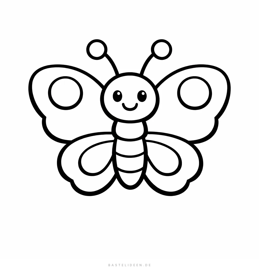 Niedlicher Schmetterling mit großen Flügeln