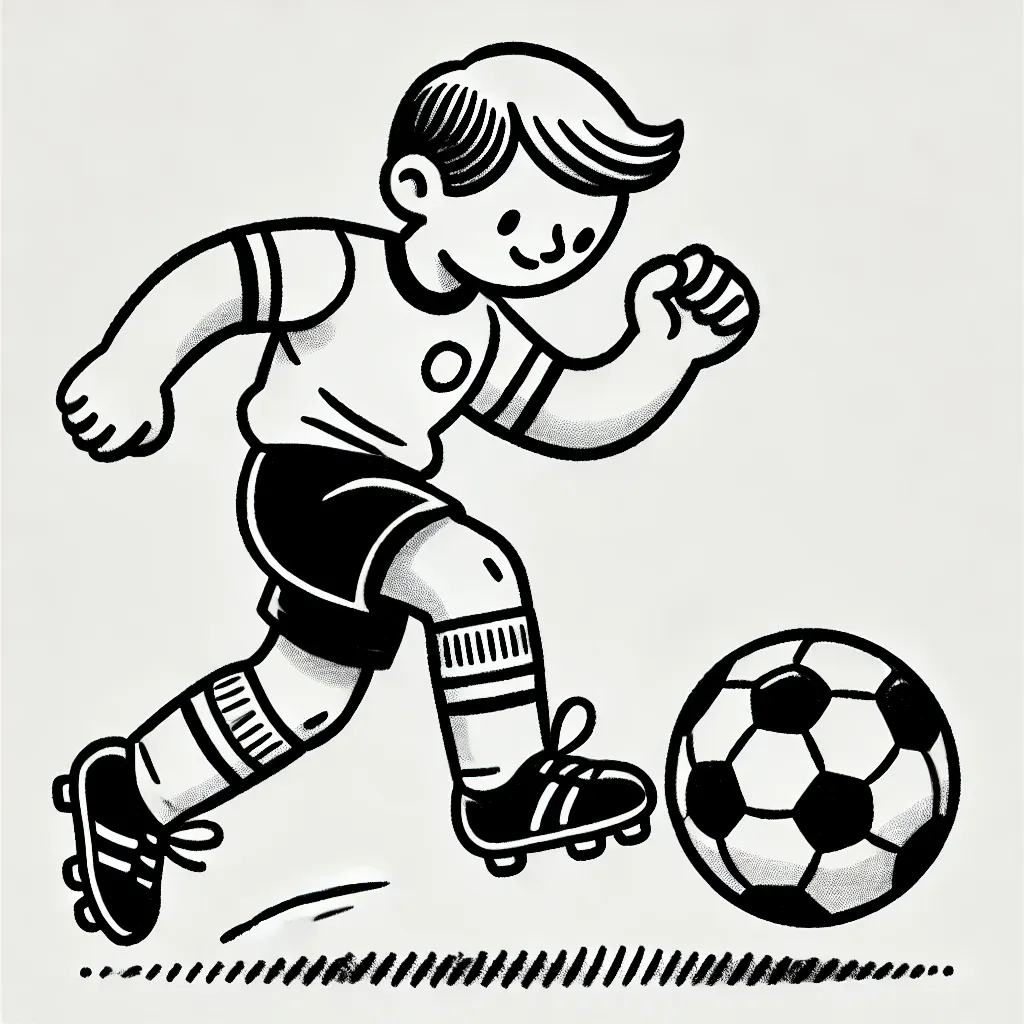 Junger Fußballspieler in Aktion