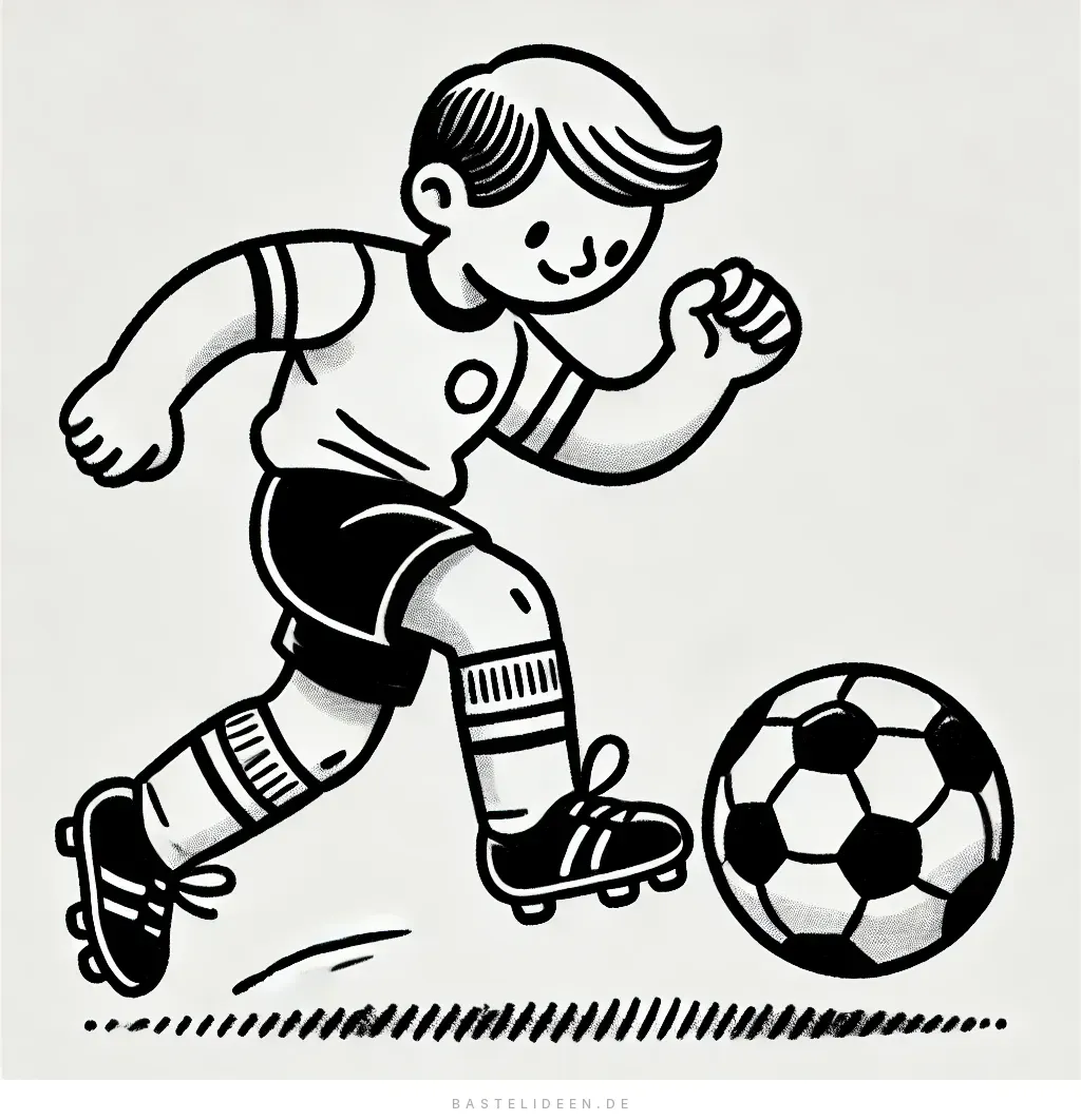 Junger Fußballspieler in Aktion