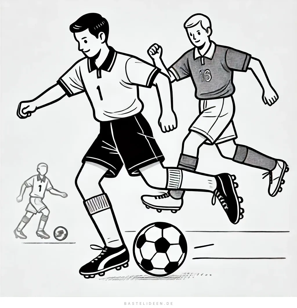 Spannendes Fußballspiel in Aktion