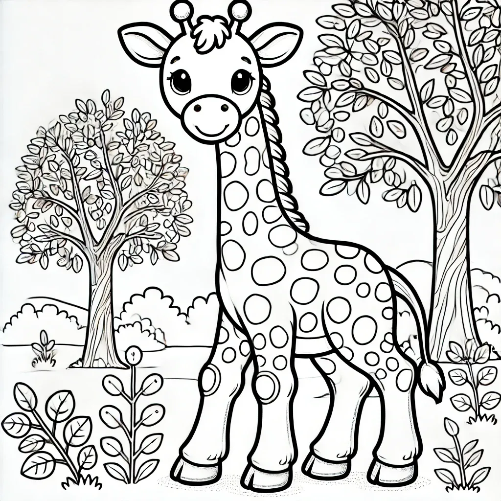 Giraffe Ausmalbild