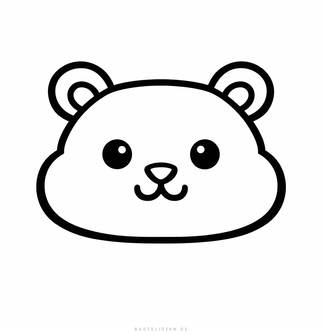 Süßes Hamstergesicht mit runden Wangen