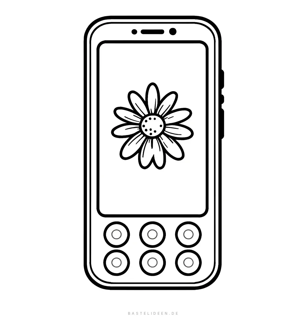 Niedlichen Handy-Ausmalbild