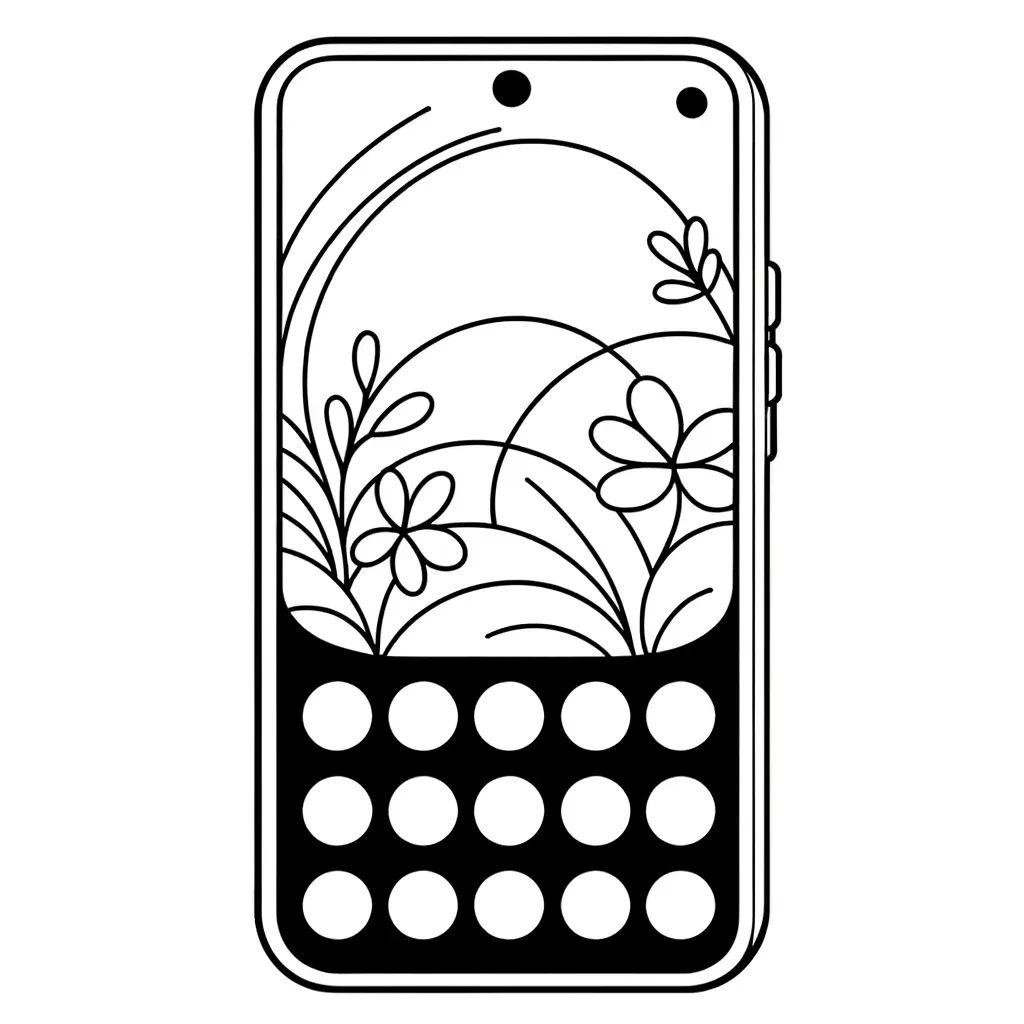 Bezaubernden Handy-Ausmalbild