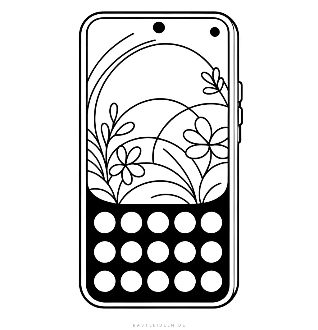 Bezaubernden Handy-Ausmalbild