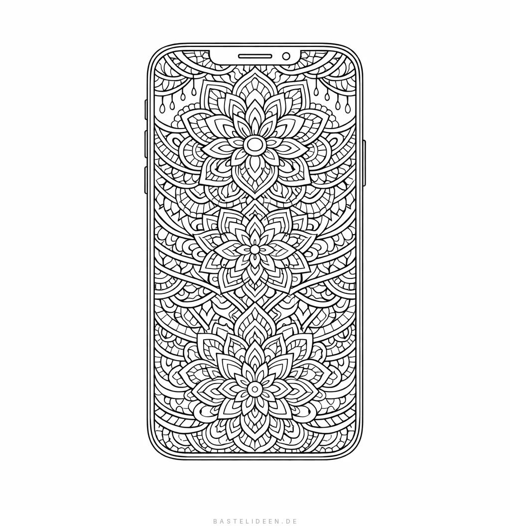 Kunstvolles Smartphone-Design mit ornamentalen Mandala-Mustern