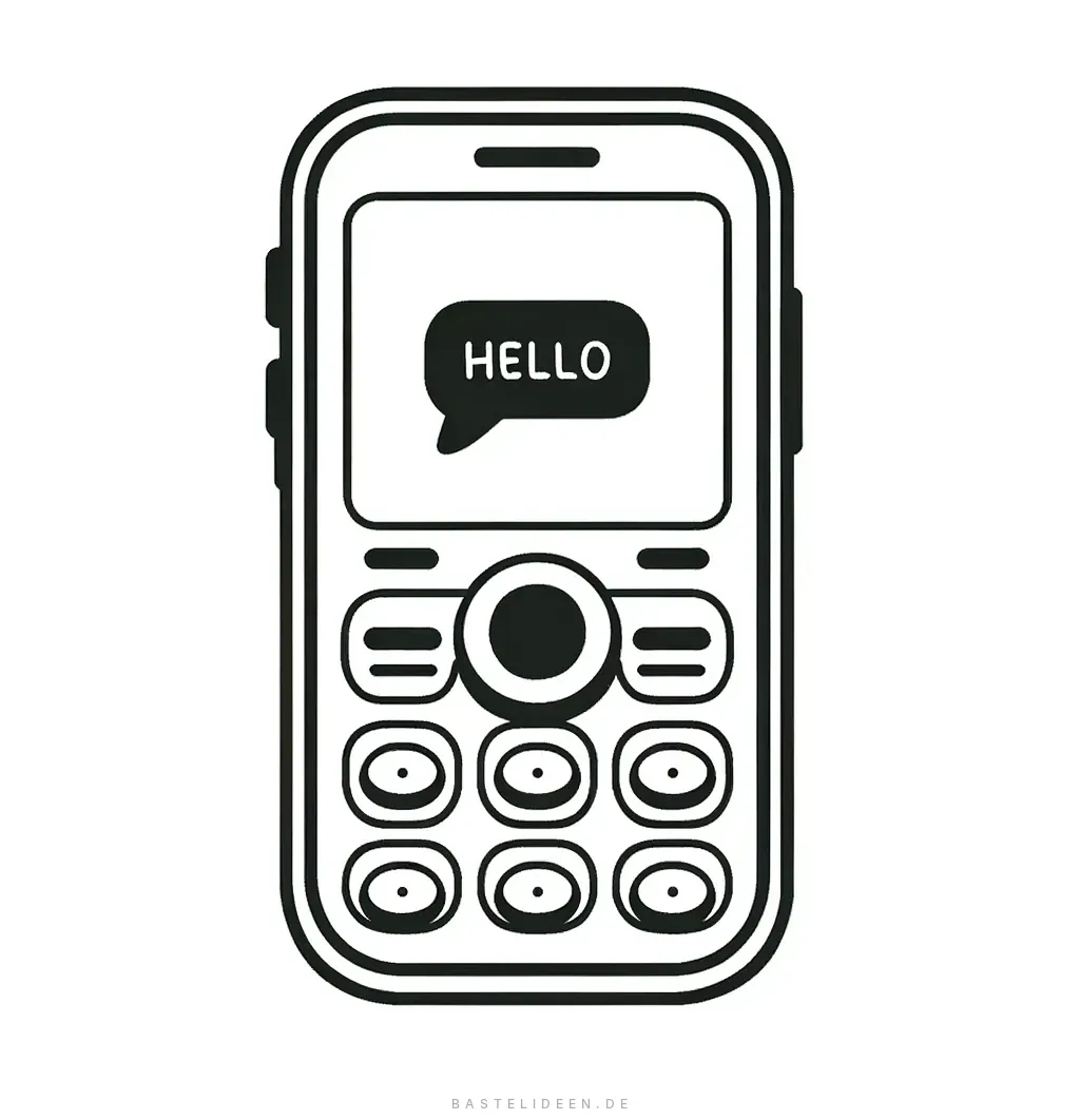 Süßen Handy-Ausmalbild