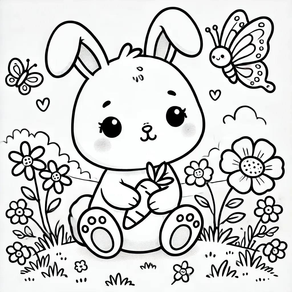 Hase Ausmalbild