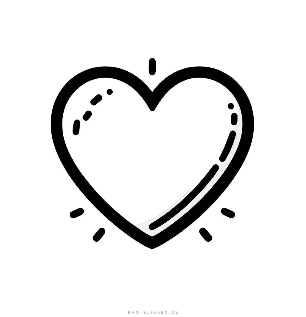 Einfaches Herz mit Glanzstrichen