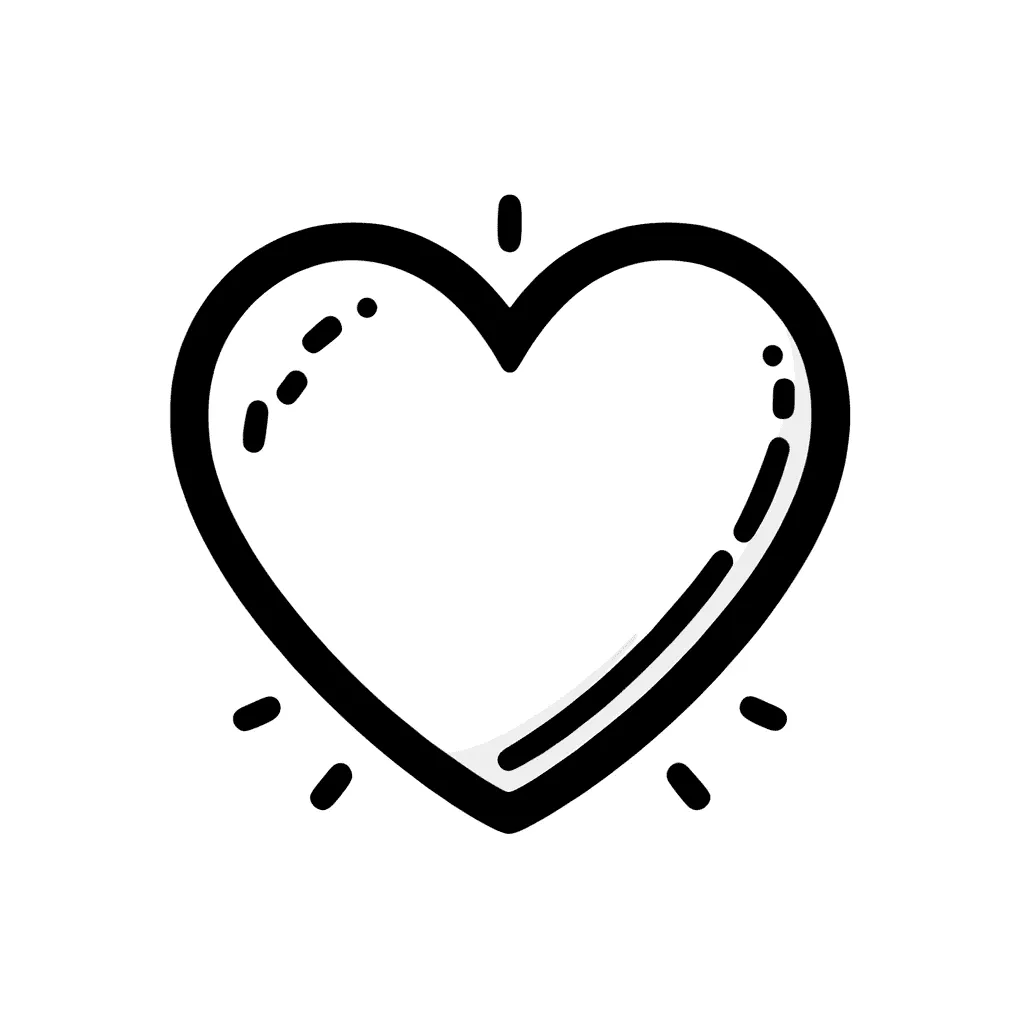 Einfaches Herz mit Glanzstrichen